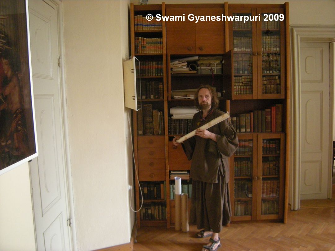 Studium archivních materiálů na faře ve Křtinách.